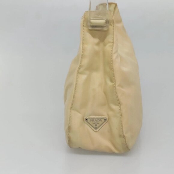 PRADA Shoulder Bag Nylon Plastic Cream Clear - Picture 3 of 16